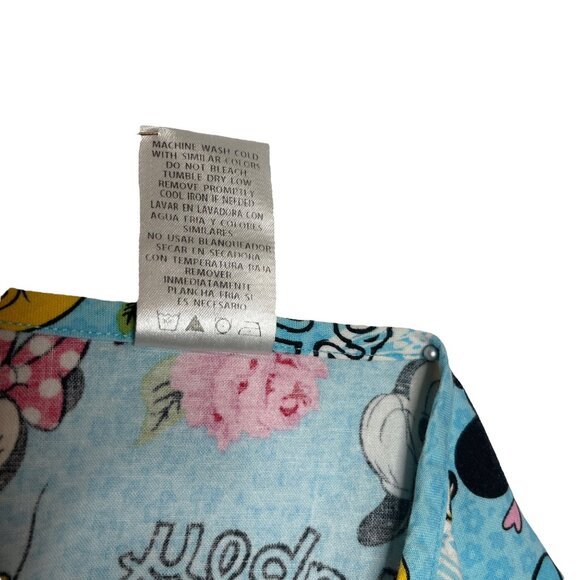 Disney Women's Scrubs Top Mickey & Minnie Call Me Mickey Blue Sz XS - Picture 8 of 12